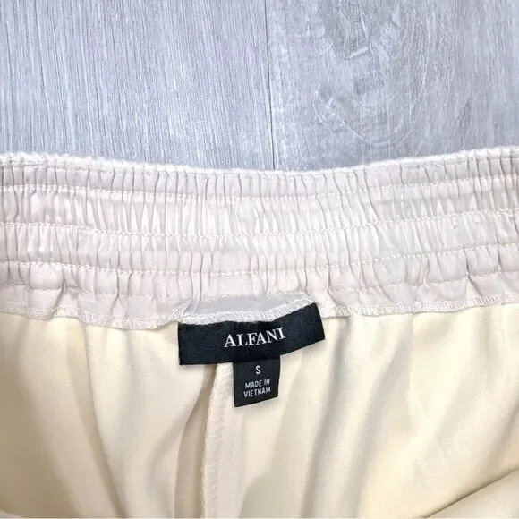 White Suede Pull On Pants S - Picture 3 of 6